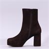 Marco Moreo Doha Platform Heel AnkleBoot - Brown Suede